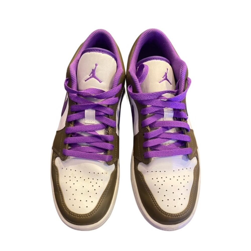 Nike Air Jordan 1 Low AJ1 Brown Purple White Sneakers Men’s 10 553558-215